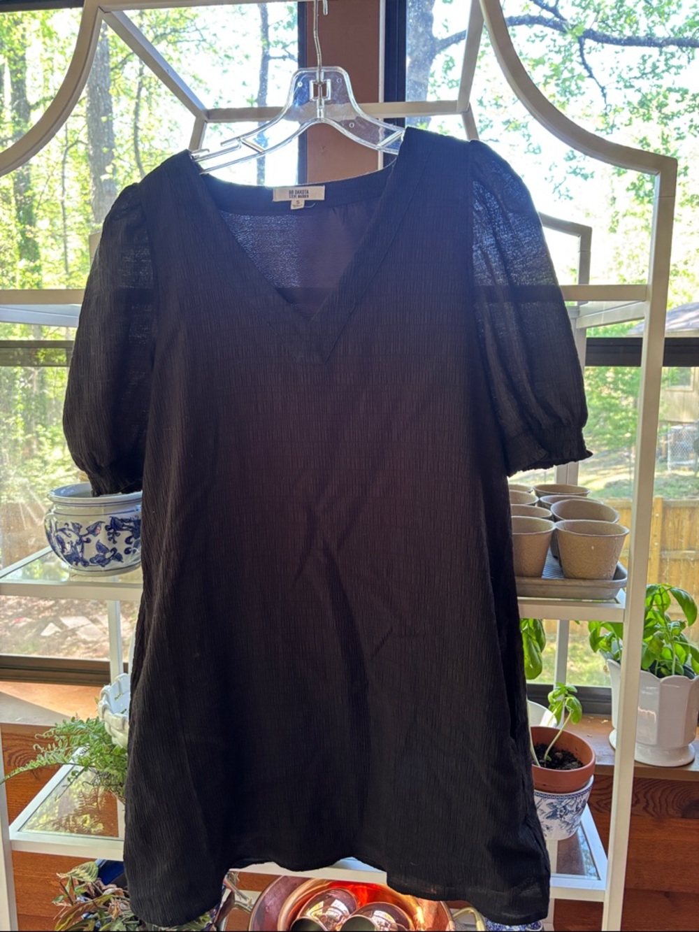 BB Dakota by Steve Madden Black Peasant Sleeve Mini Dress Women’s Size Small LBD